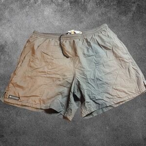 Columbia Mens Swim Trunks Large L Nylon Mesh Lined Gray Outdoor Fishing Shorts